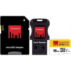Strontium MicroSD Card 16 GB 65 MB/s Class 10 Nitro